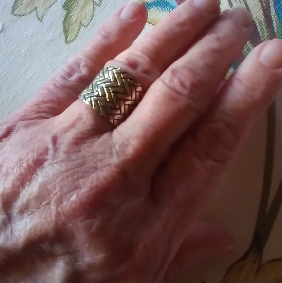 $14 💎🎁CIGAR BAND  Basketweave 925 SS Ring😯 - Picture 5 of 8